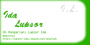 ida lupsor business card
